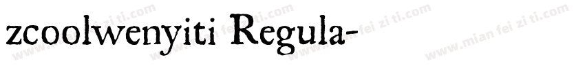 zcoolwenyiti Regula字体转换